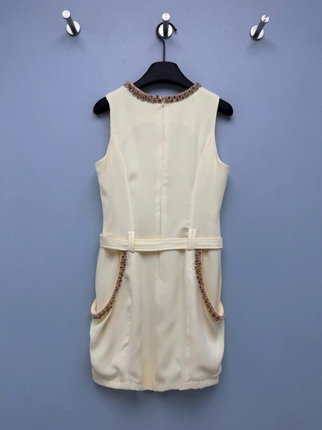 Chanel 2026 Sleeveless Dress Cream Brown Cotton 400298
