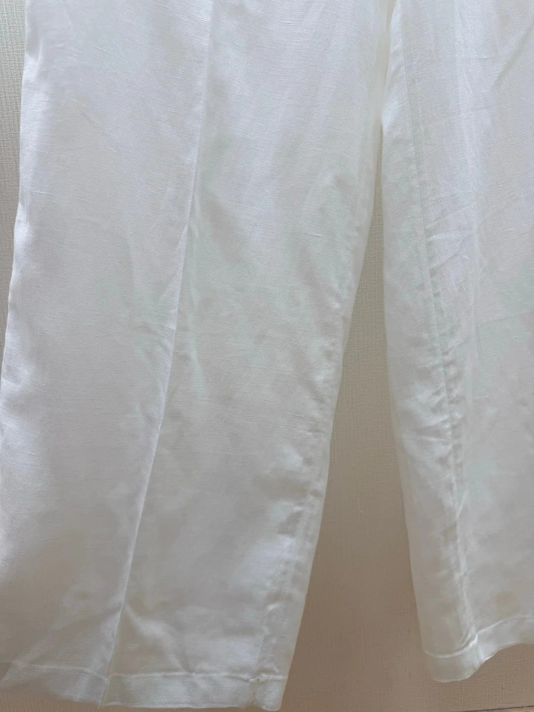 Dior 2026 Straight Trousers White Linen 628305