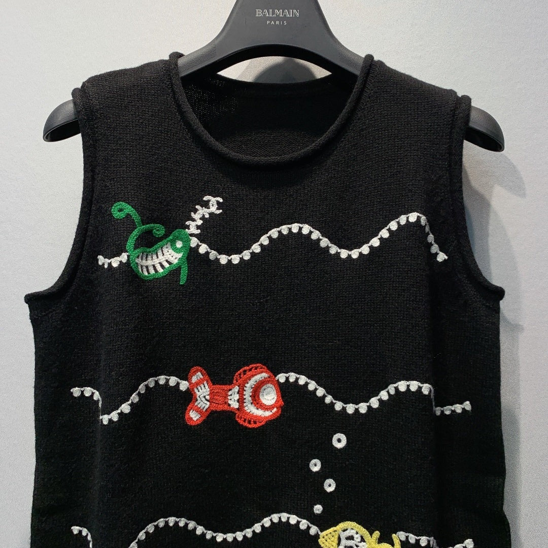 Chanel 2026 Vest Shirt Black Wool 638225