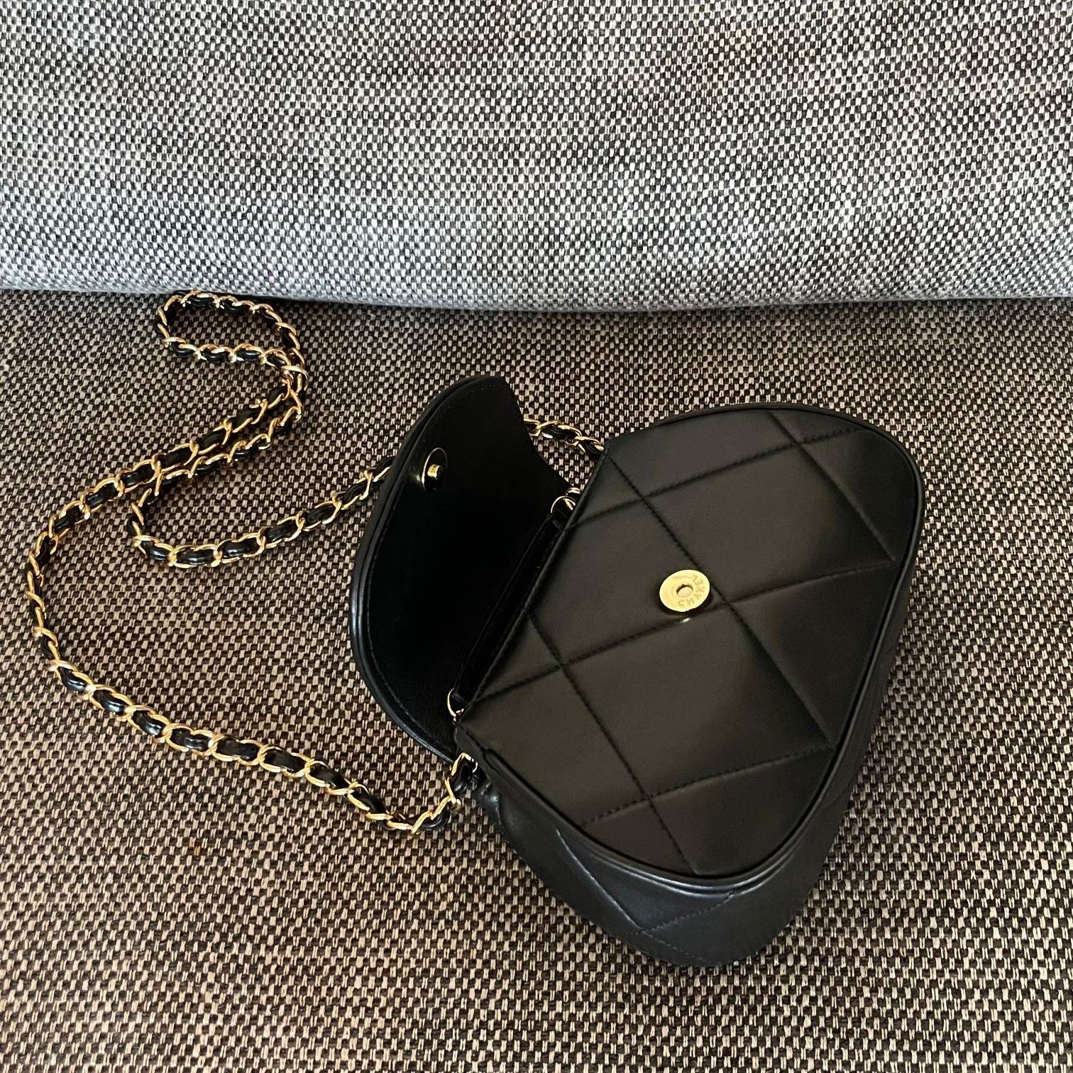 Chanel 2026 Matelasse Coco Mark Bag 22cm Black Lambskin