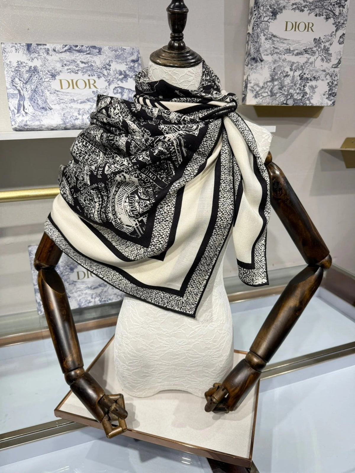 Dior 2026 Square Scarf 140cm Velvet 196028