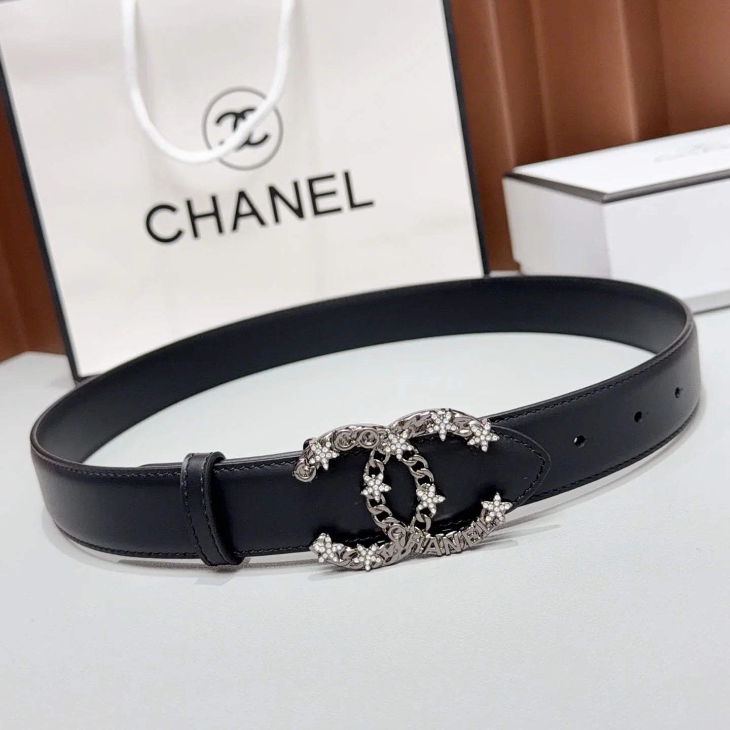 Chanel 2026 CC Buckle Belt 30mm Leather 215274