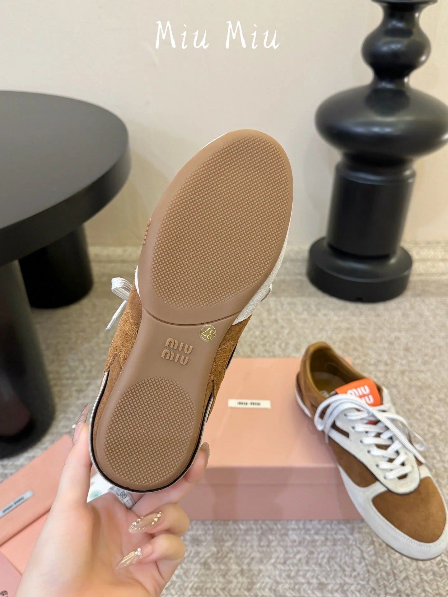 Miumiu 2026 Gymnasium Sneakers Brown Suede 953437