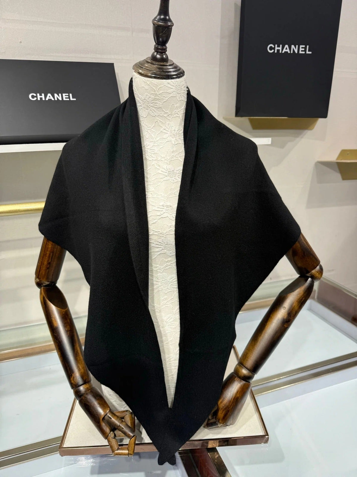 Chanel 2026 Quilted Scarf 190cm Cashmere 217120 (Copy)
