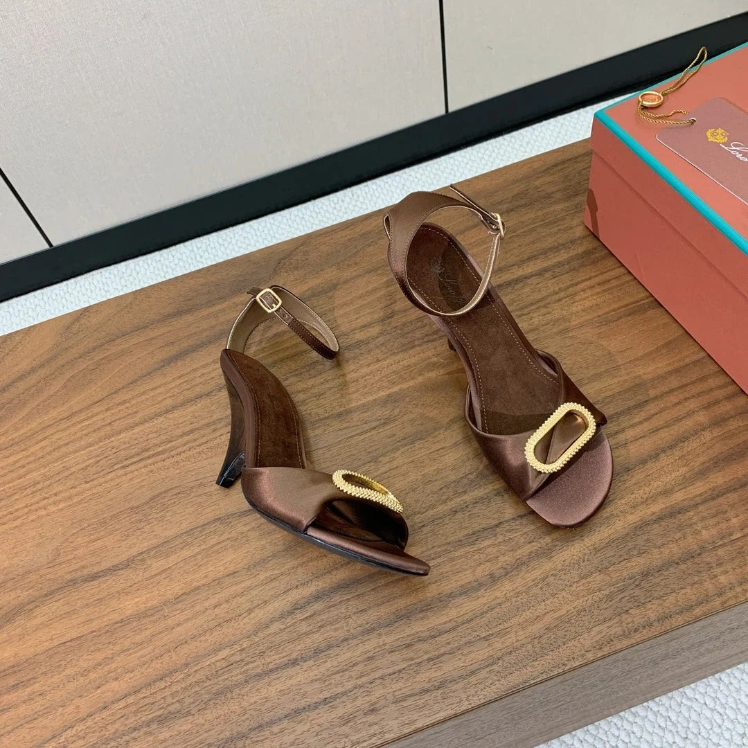 Loro Piana 2026 Olympia Sandal 90mm Satin Suede 935162