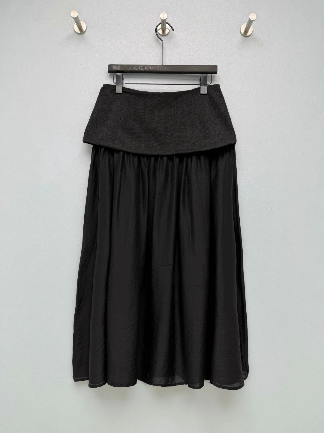 Chanel 2026 Double C Embroidered Patchwork Gauze Skirt Cotton 408887