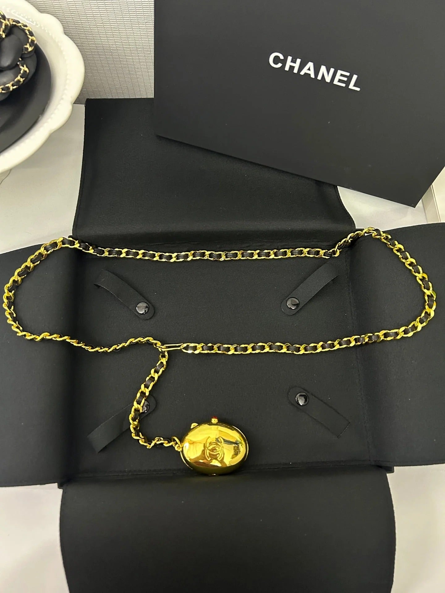 Chanel 2026 Jumbo Gold Plate Oval Belt Gold 214360
