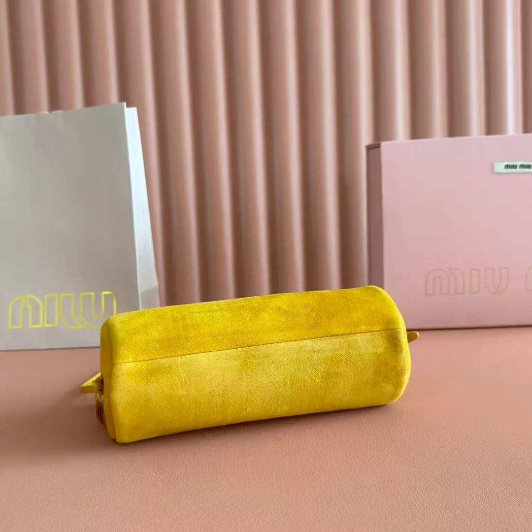 Miumiu 2026 Bag 22cm Suede Canvas Leather