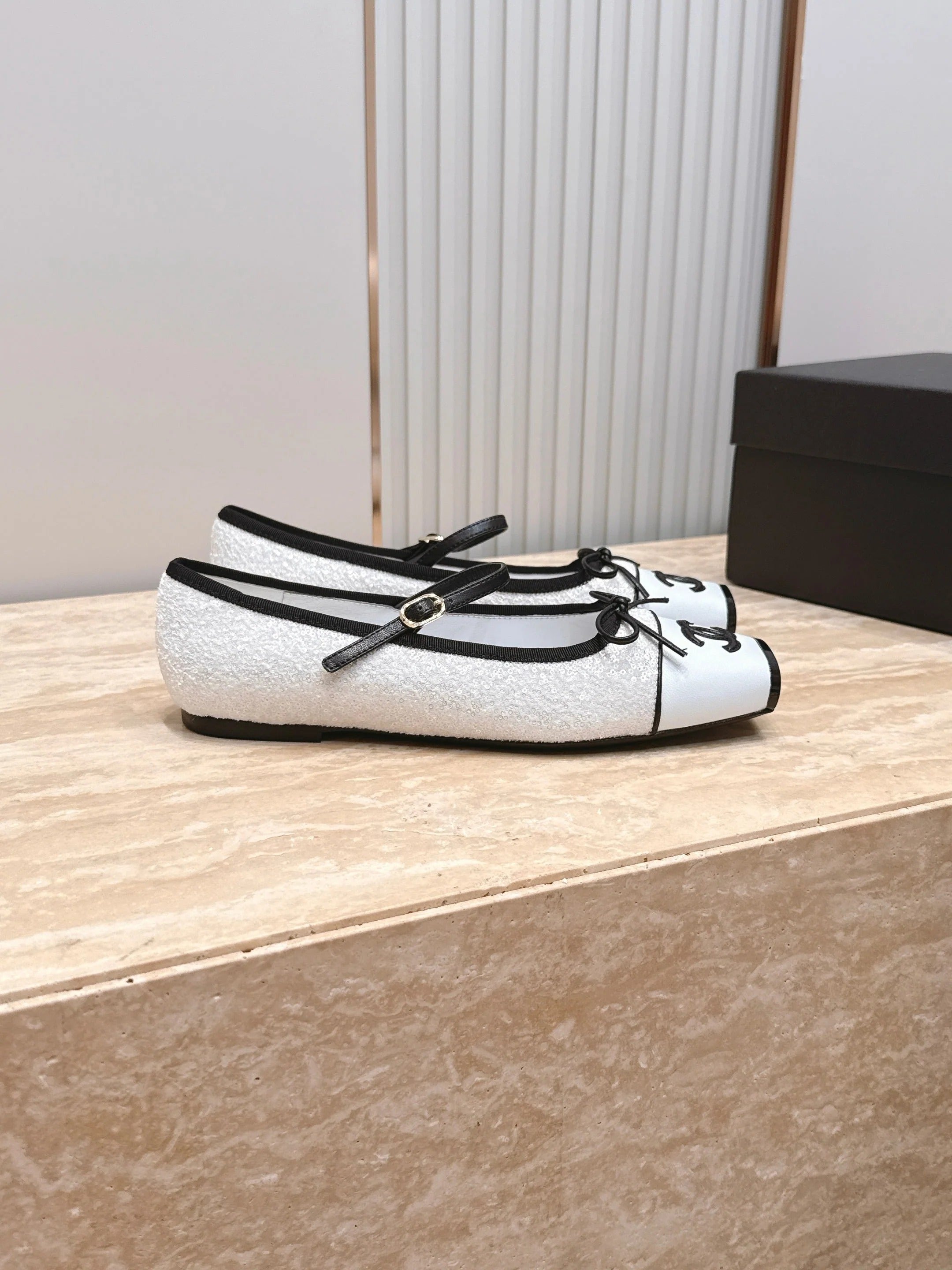 Channel 2026 Glitter Ballet Flat 10mm Calfskin 899070