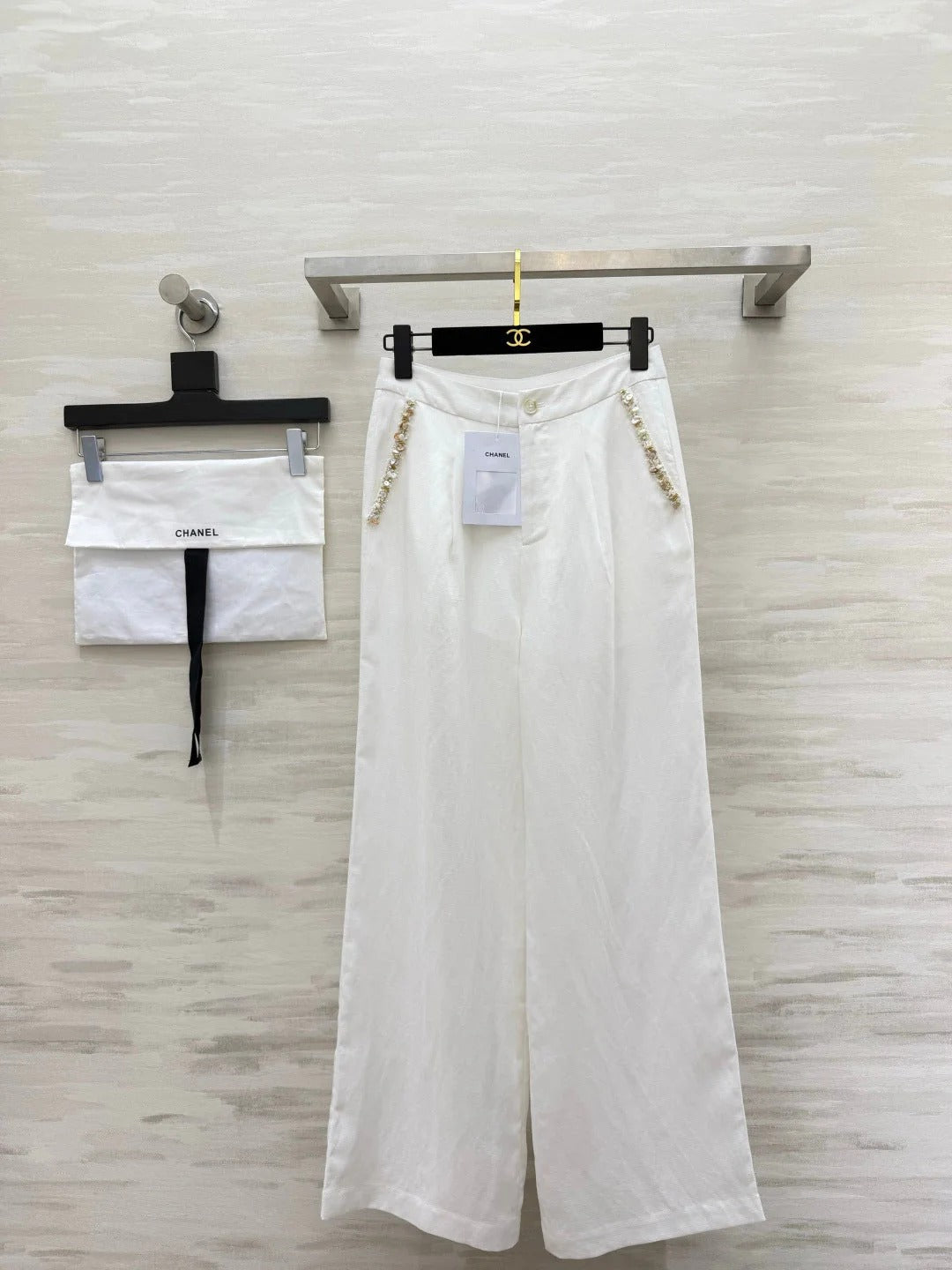 Chanel 2026 Wide-Leg Pants Cotton- Linen 398799
