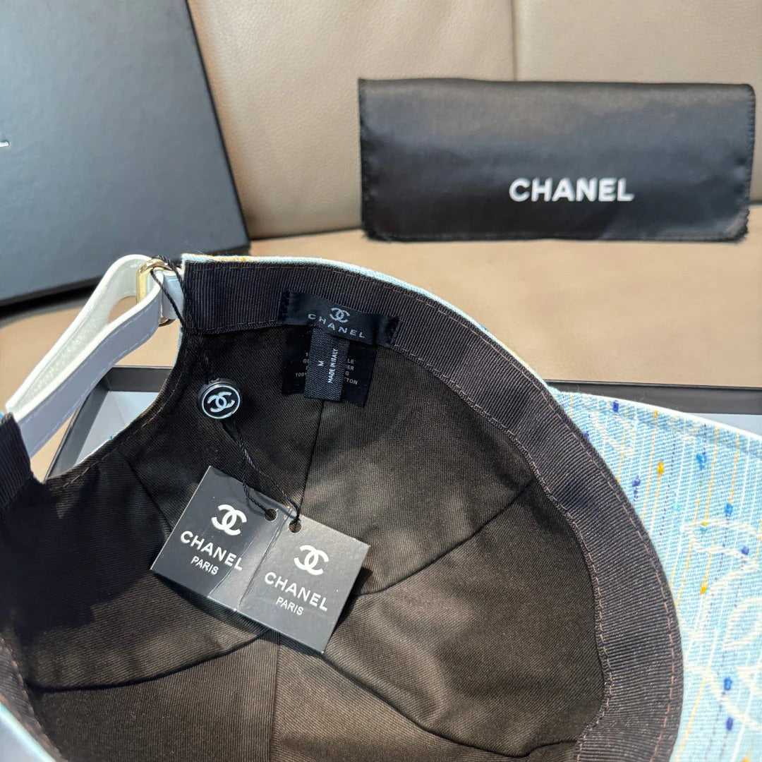 Chanel Baseball Cap Denim Cotton 343796