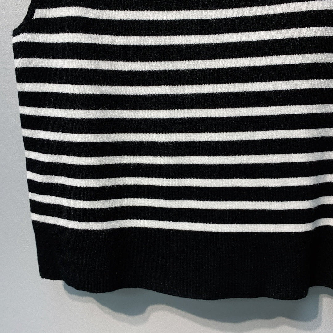 CD 26 Dior Striped Knit Vest Black in Knit 371444