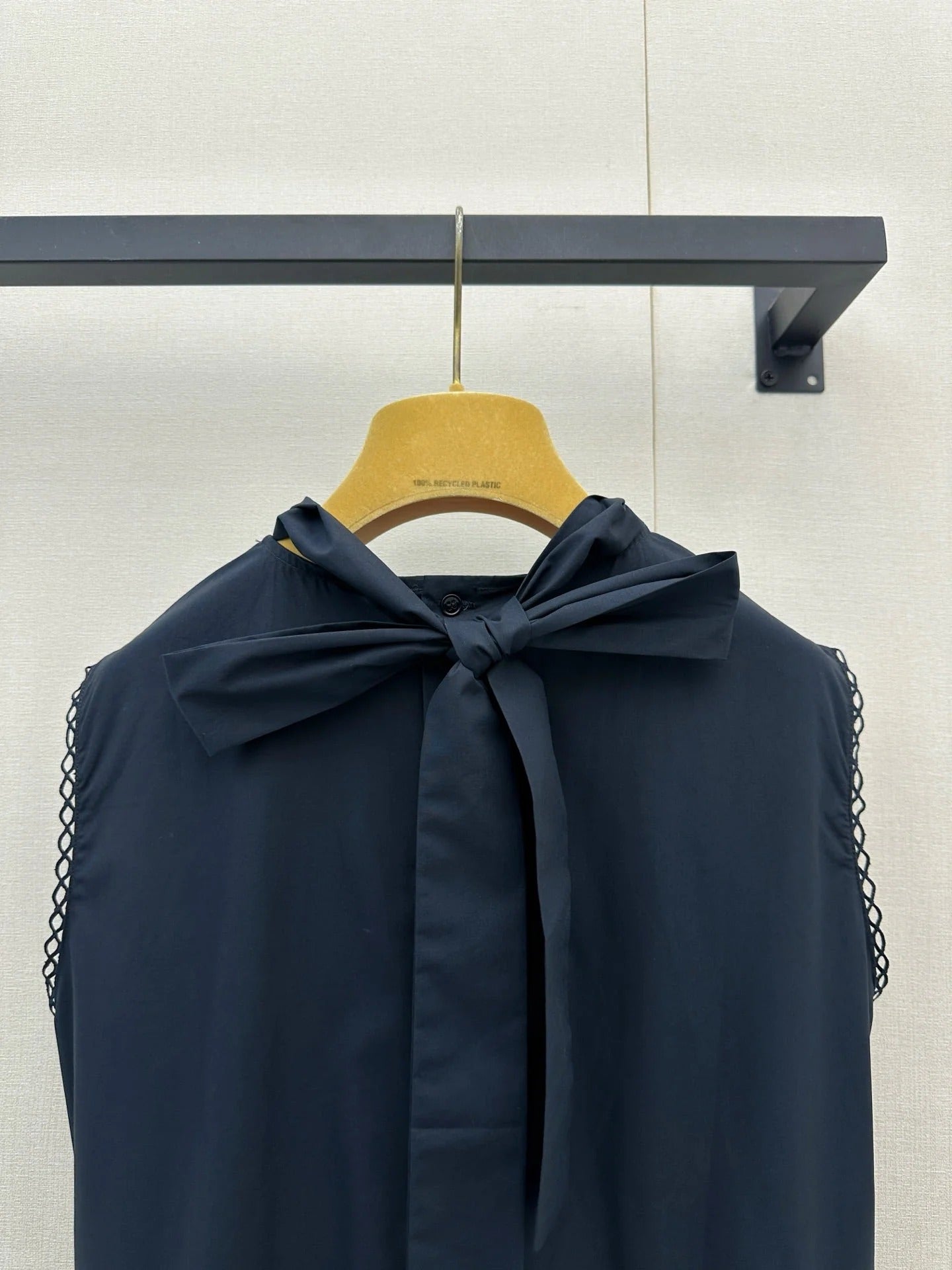 MiuMiu 2026 Sleeveless Dress Navy Green Cotton 648450