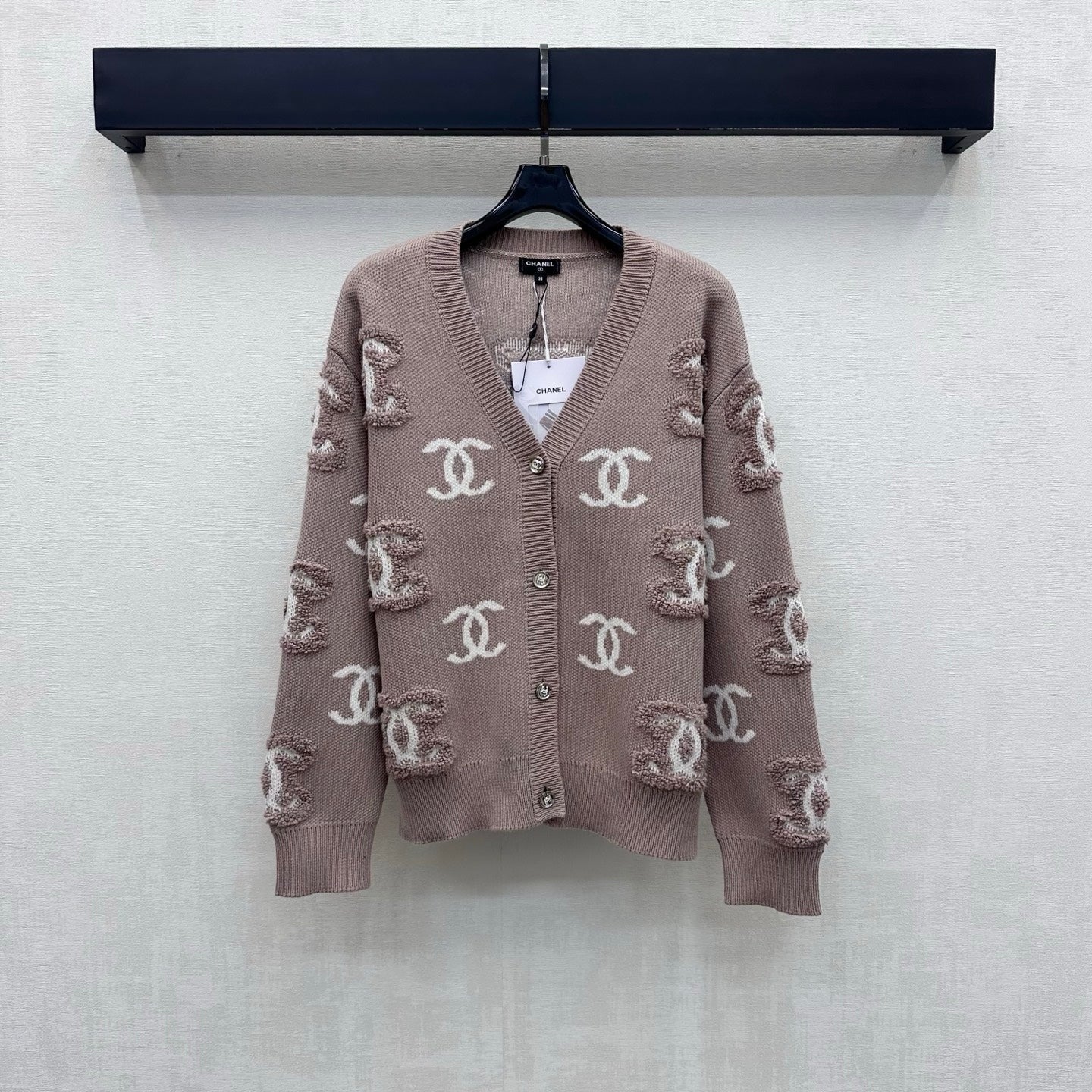 Chanel 2026 Jacquard Long-Sleeve Knit Cardigan Wool 418685