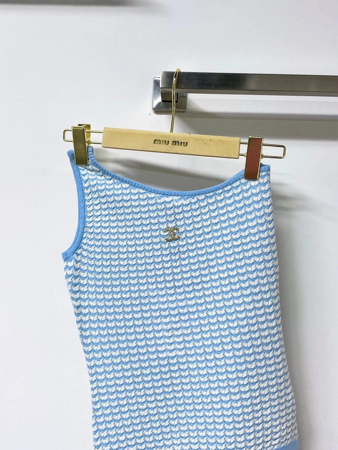 Chanel 26 Vest Blue in Wool 278139