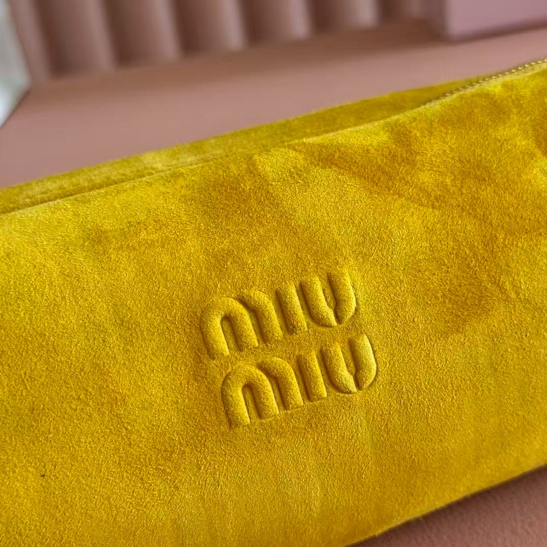 Miumiu 2026 Bag 22cm Suede Canvas Leather