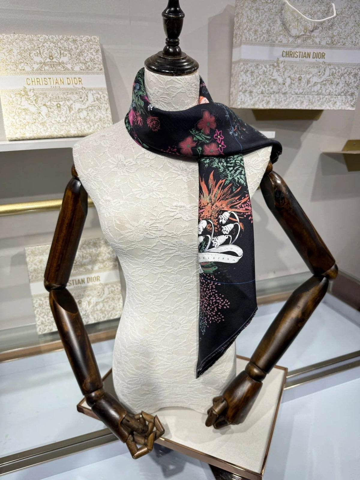 Dior 2026 Charming Garden Square Scarf 90cm Silk 207569
