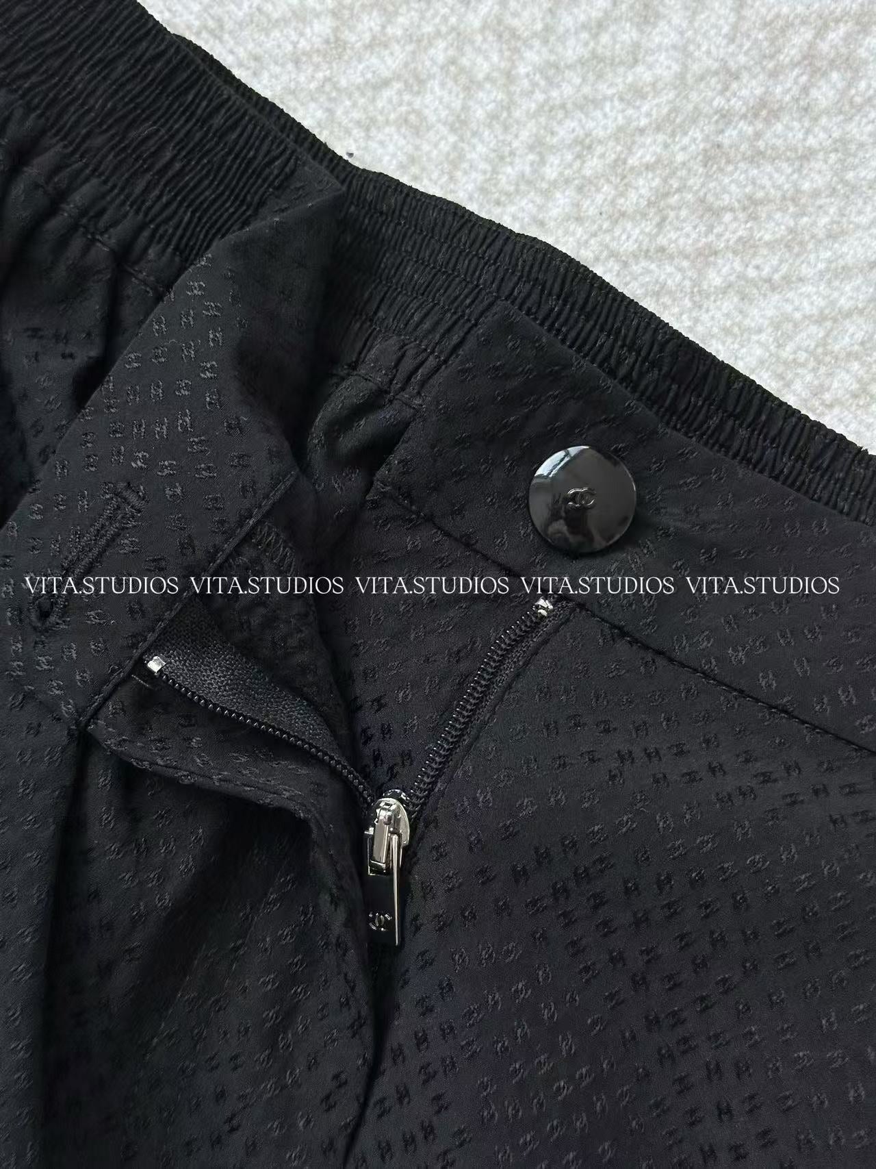 Chanel 26 Fishtail Skirt Black in Silk 298865