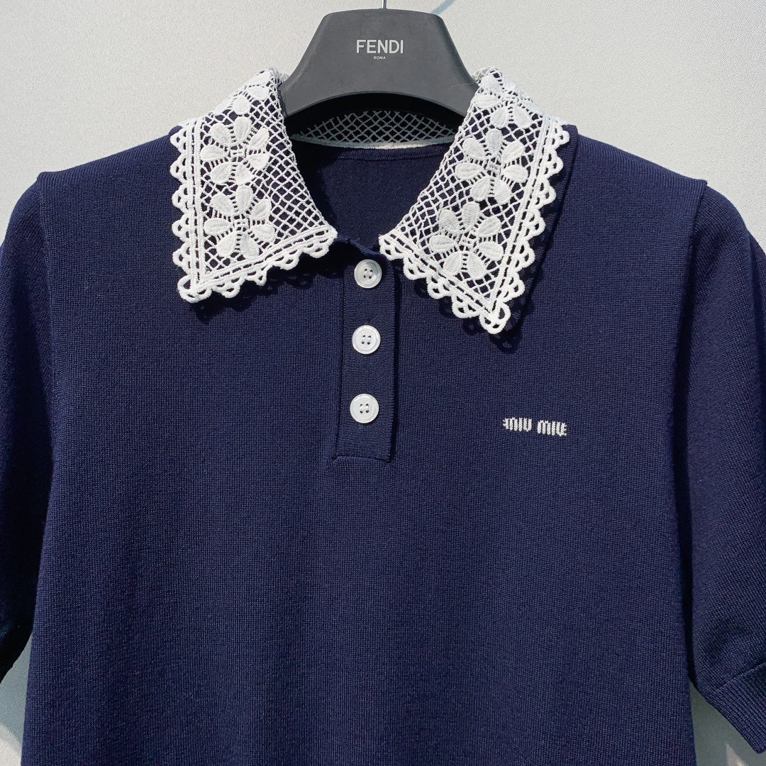 MiuMiu 2026 Polo Shirt Wool 371434