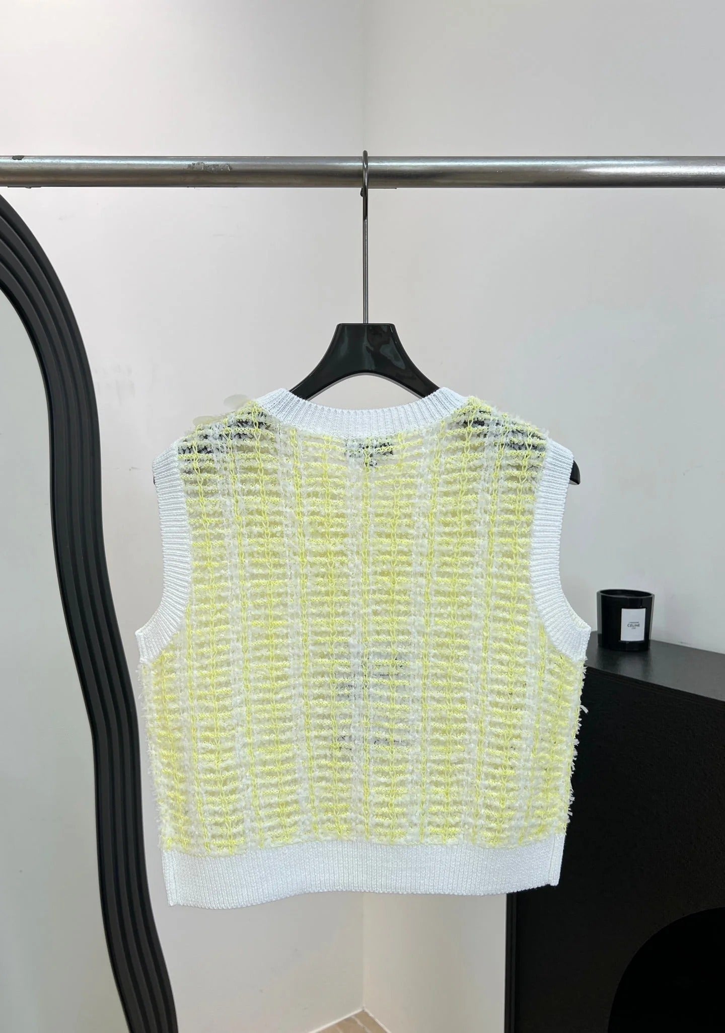 Chanel 2026 Vest Light Yellow mix White Cotton 664173