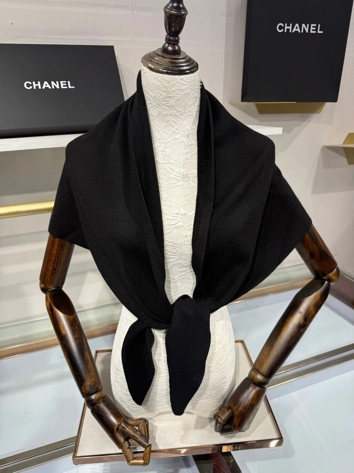 Chanel 2026 Quilted Scarf 190cm Cashmere 217120 (Copy)