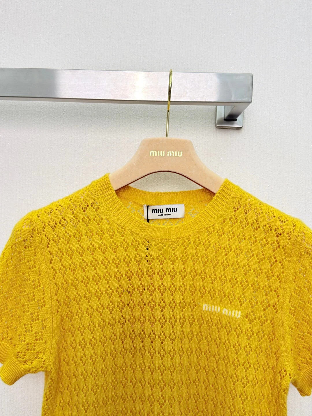 MiuMiu 2026 Shirt Yellow Wool 644462
