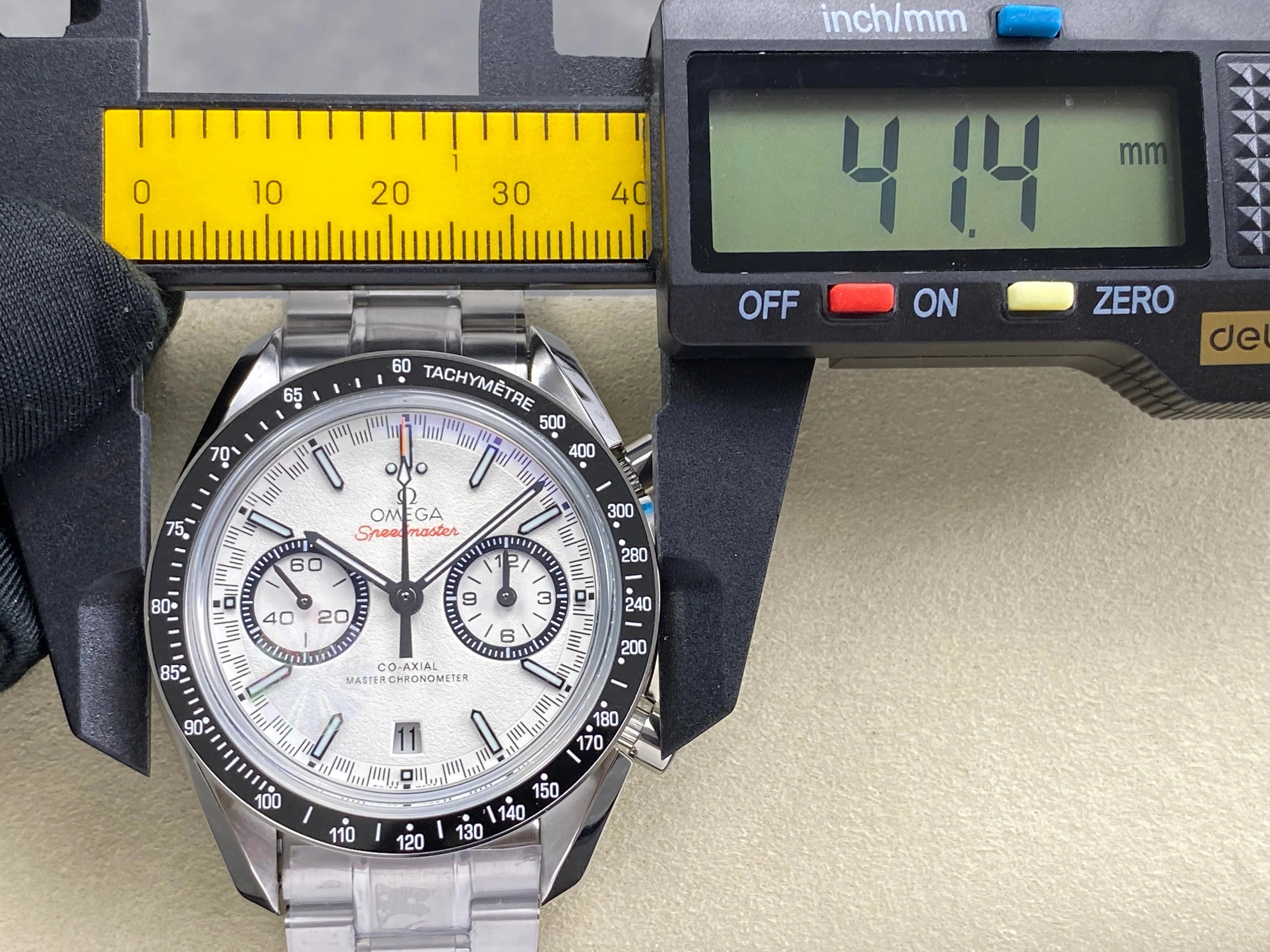 Omega Seamaster 42mm White Dial Black Bezel Steel