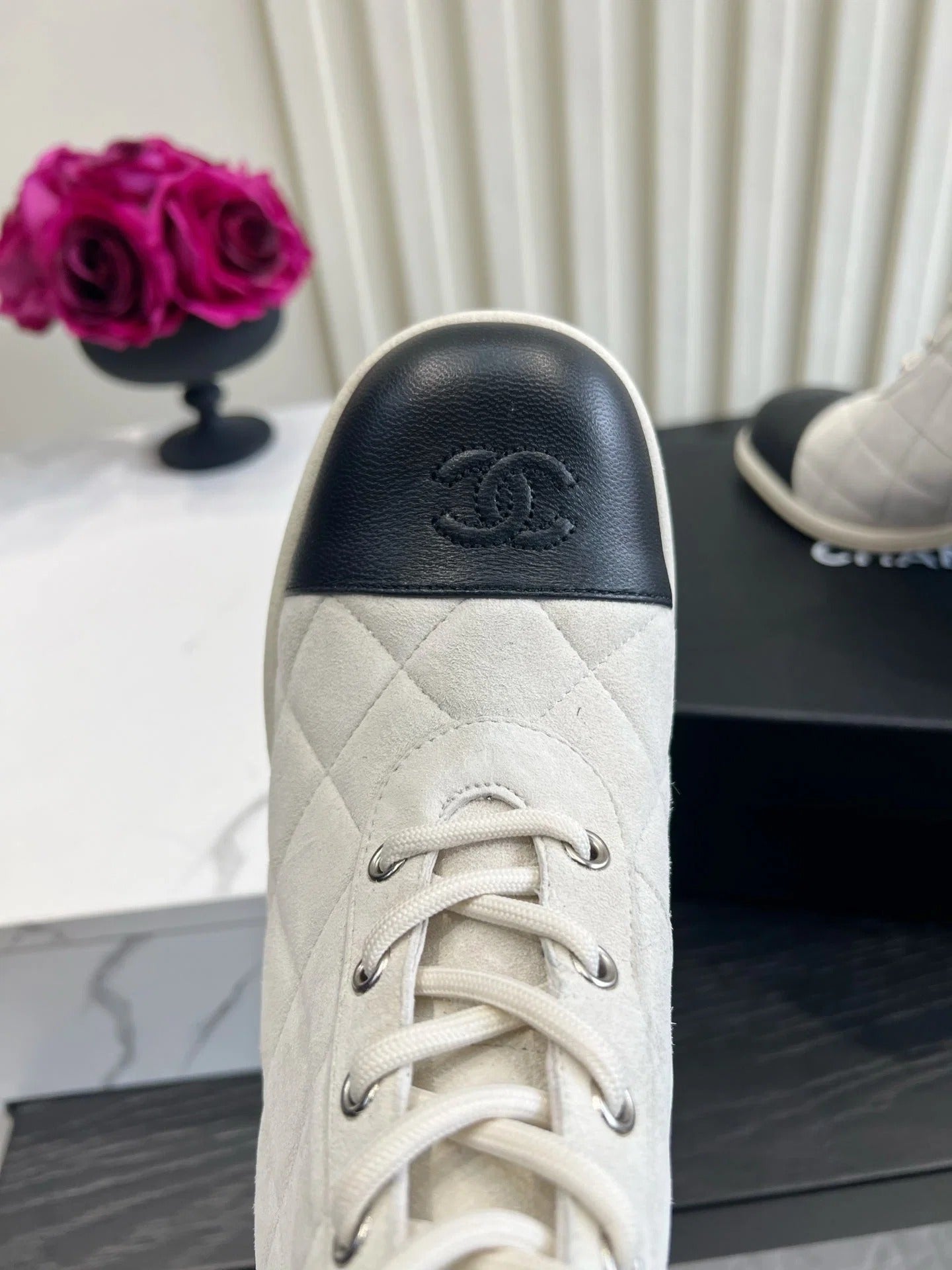 Chanel 2026 Lace-Up Ankle Boots Suede 977320