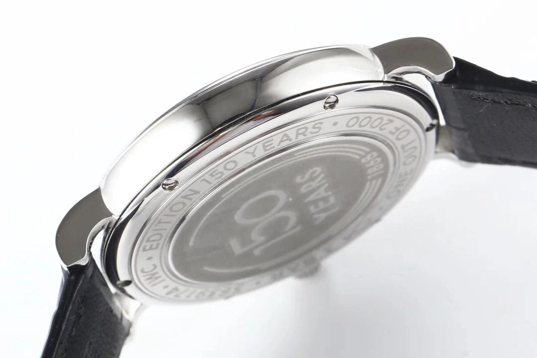 IWC Portofino 40mm Navy Blue Dial Steel Case Black Leather