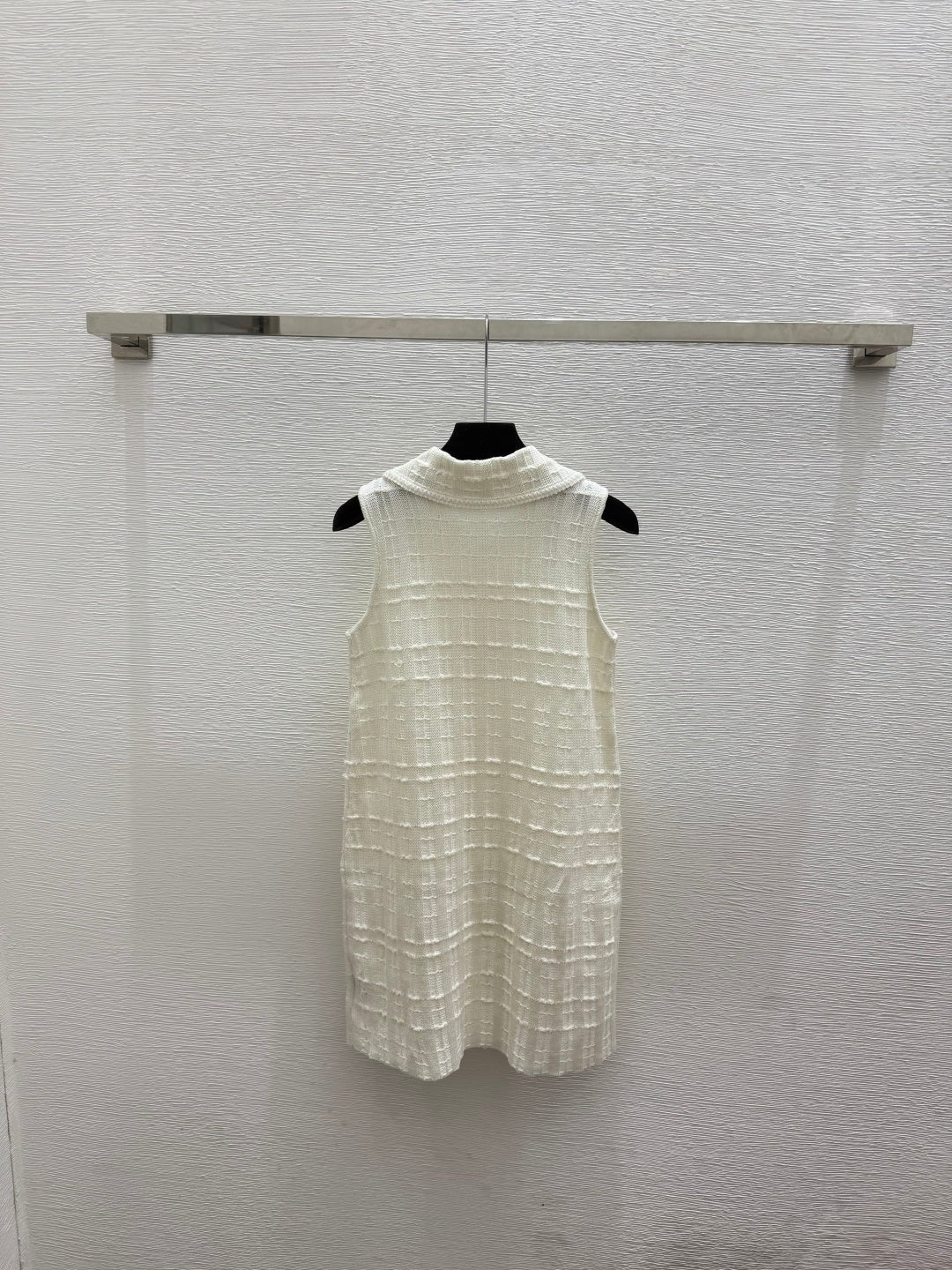 Chanel 2026 Knitted Vest Dress White Cotton 731303