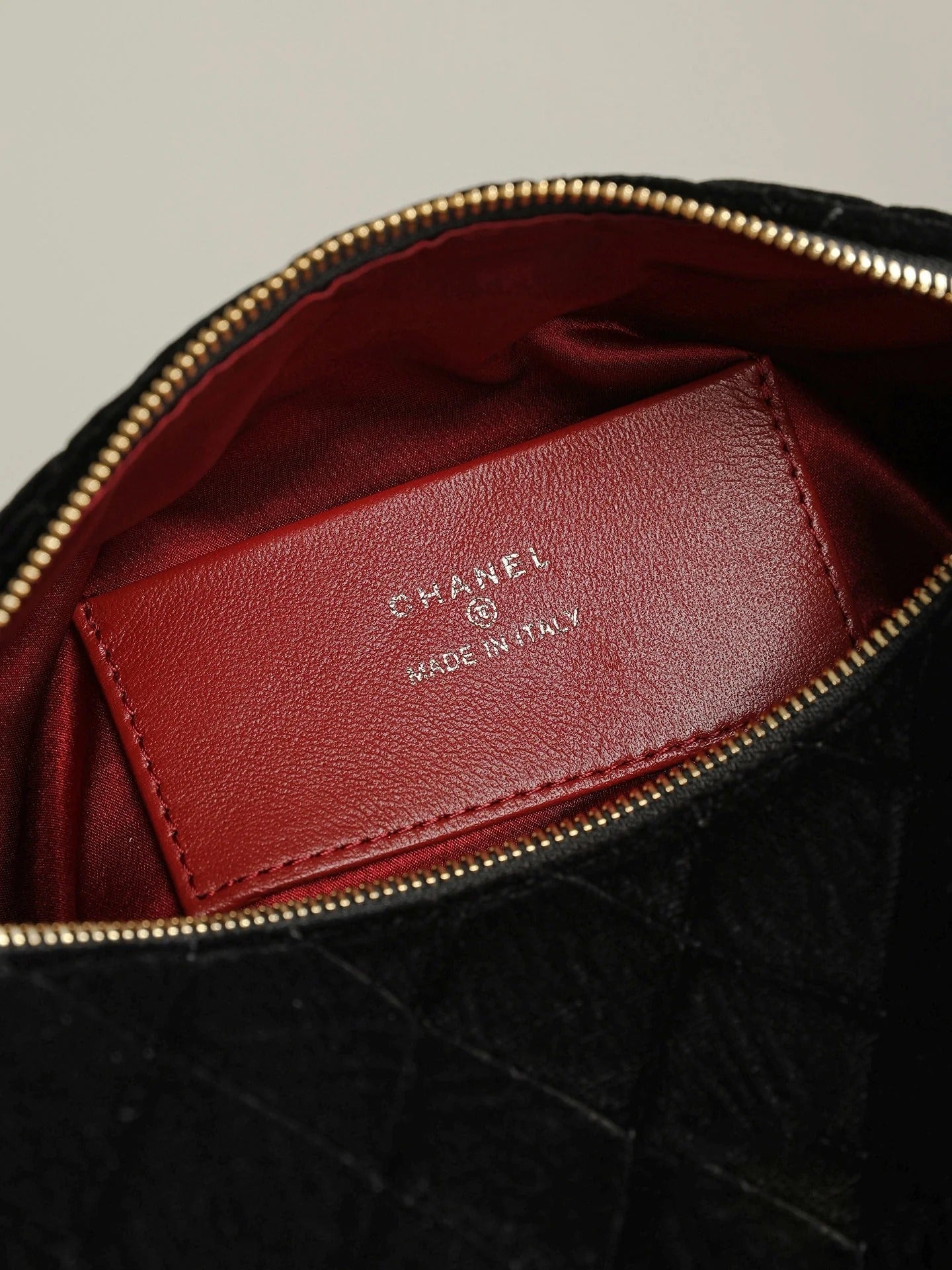 Chanel 2026 Tassel Cylindrical Bag 23.5cm Black Velvet