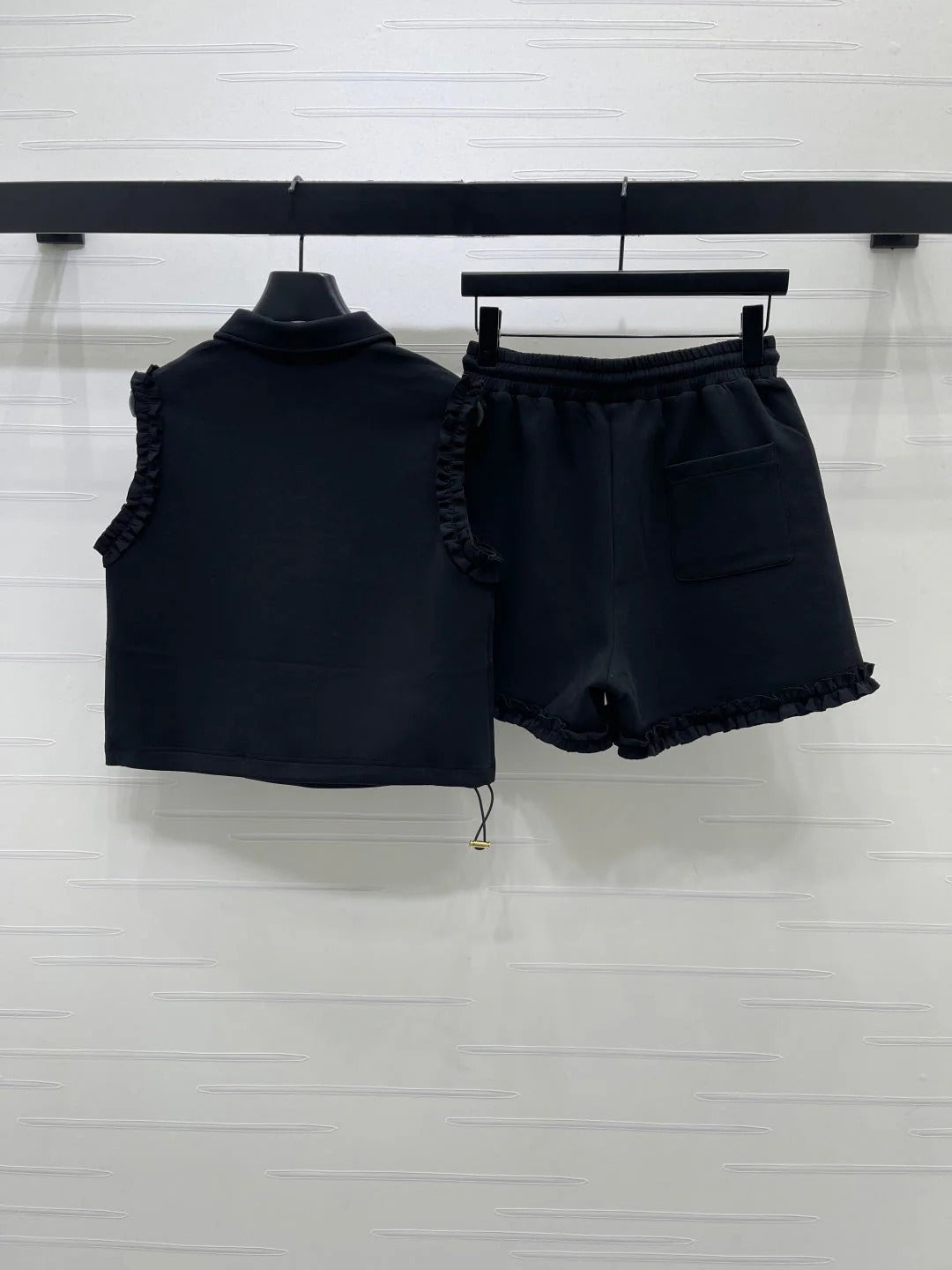 MiuMiu 2026 Vest Shirt and Casual Shorts Set Cotton 645479