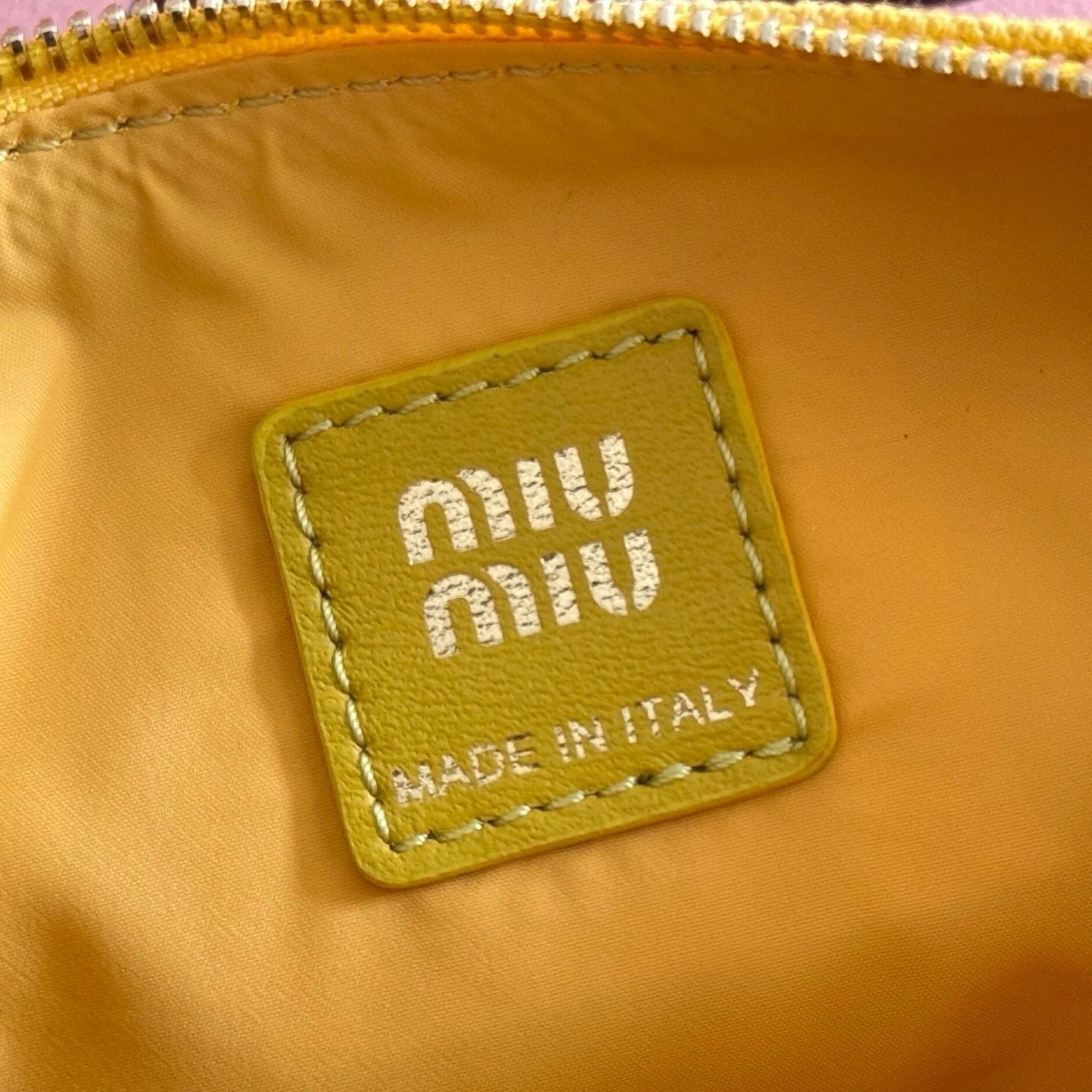 Miu Miu Adventure Nappa Canvas Bucket Bag 22 Yellow in Fabric 285323