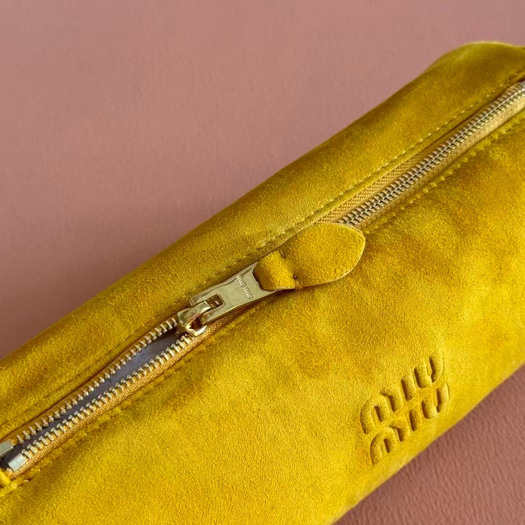 Miumiu 2026 Bag 22cm Suede Canvas Leather
