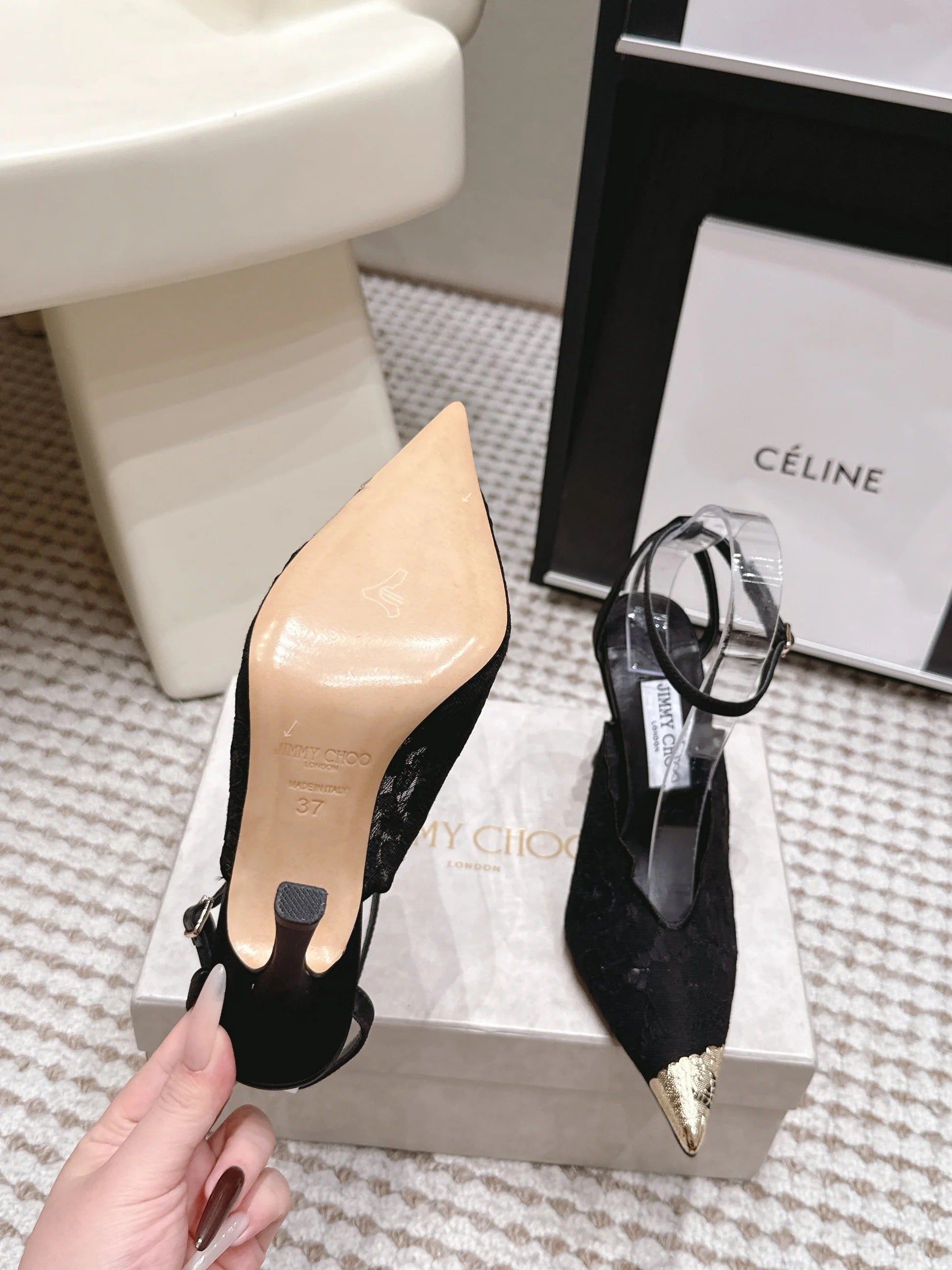Jimmy Choo 2026 Faiz Slingback 10.5cm Lace 930959