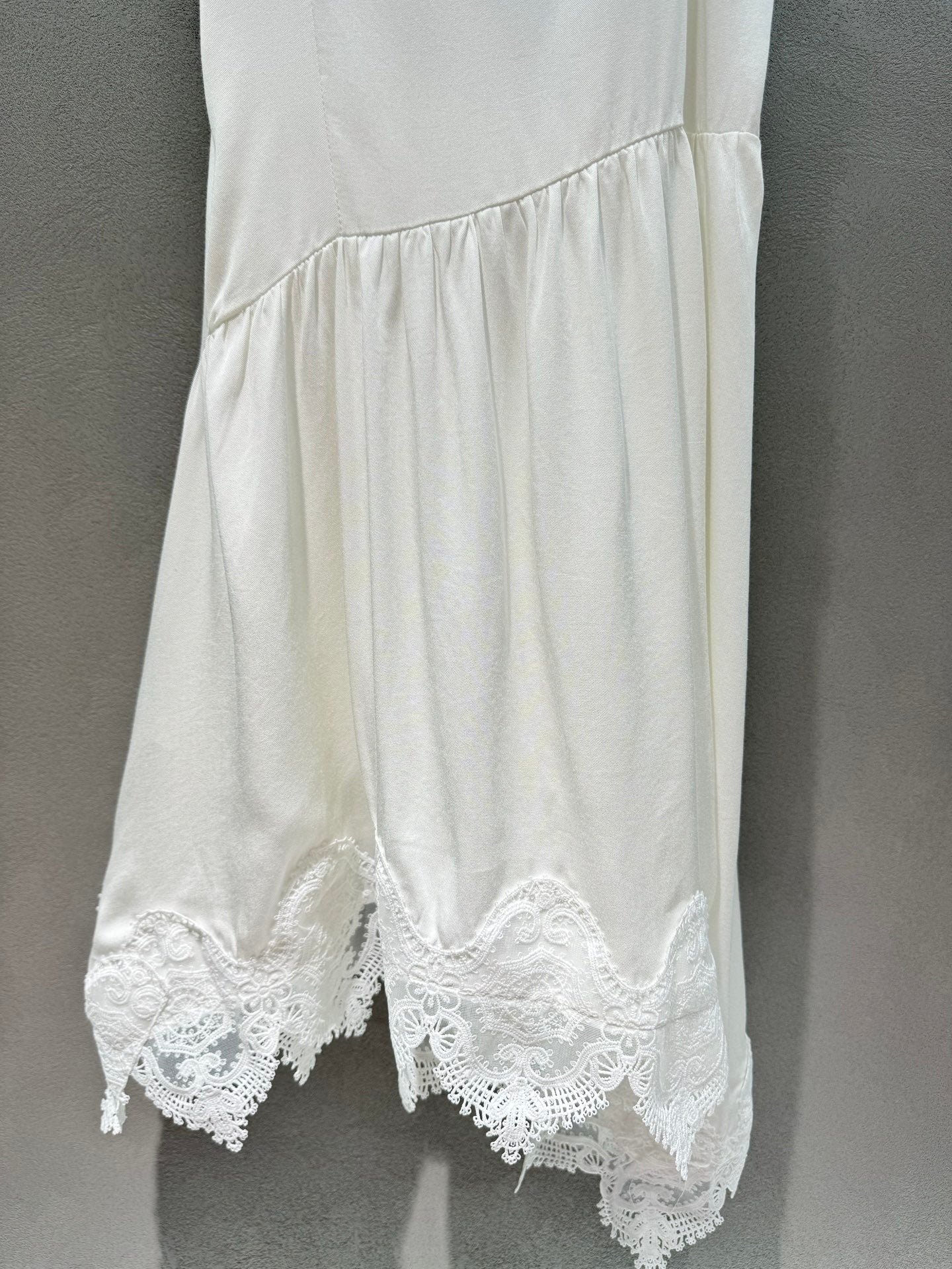 Miu Miu White Lace-up Dress in Cotton 369566