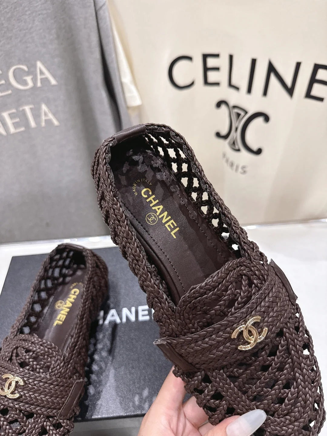 Channel 2026 Hand-Woven Loafers Chocolate Calfskin 896474