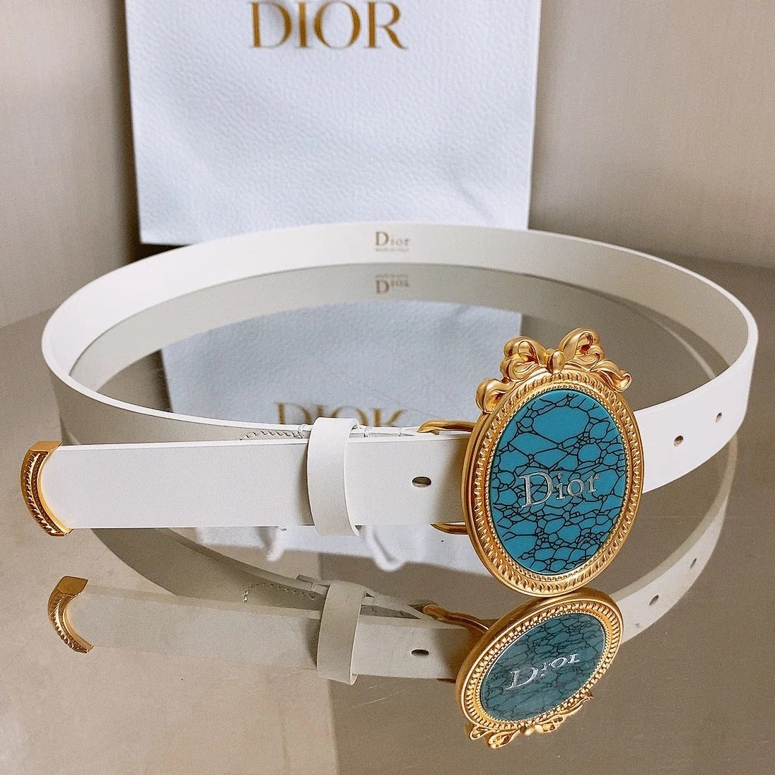 Dior 2026 Médaillon Belt 25mm Leather 216234