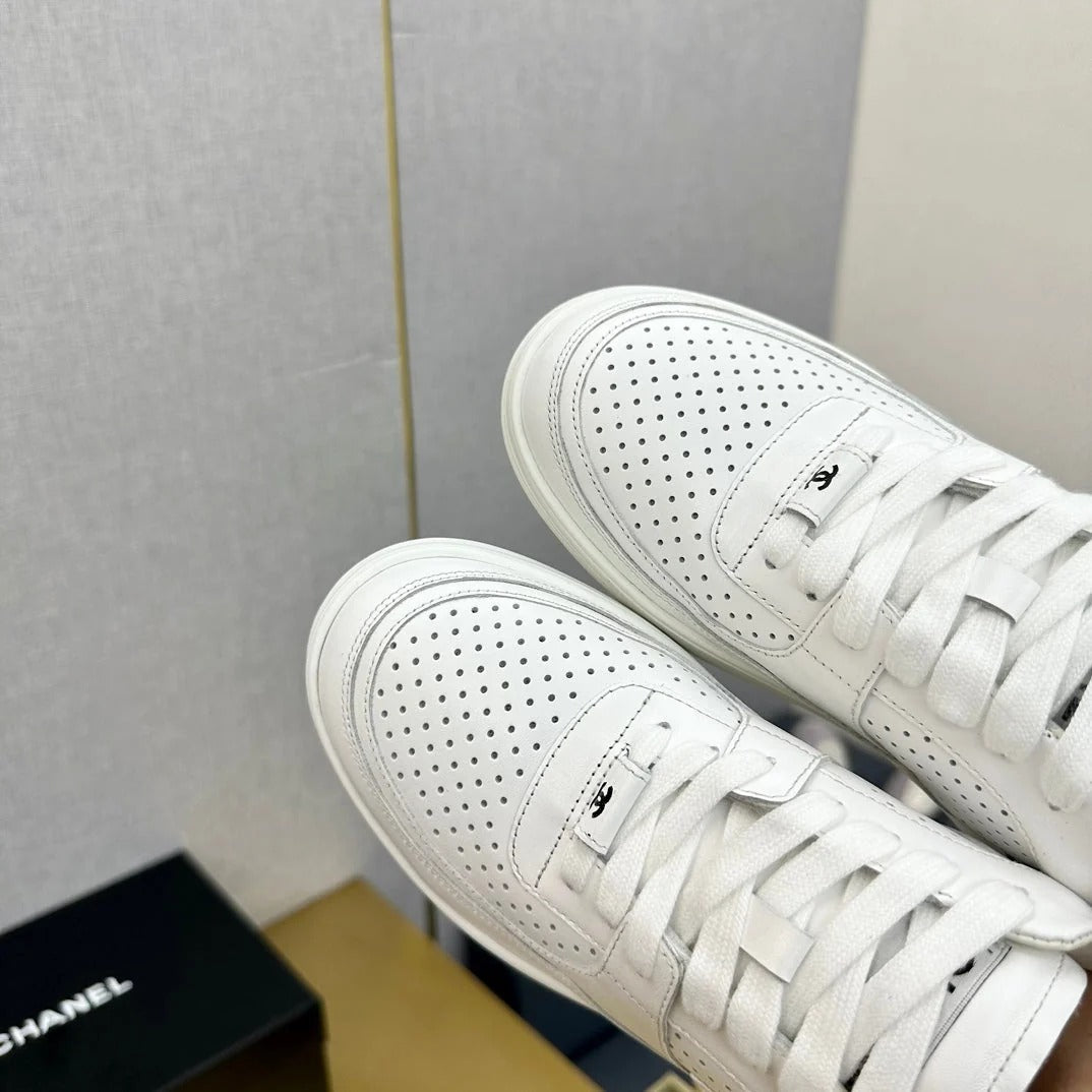 Chanel 2026 Platform Panda Sneakers White Calfskin 986769