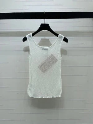 Miumiu 2026 Logo Knitted Vest Wool 375016