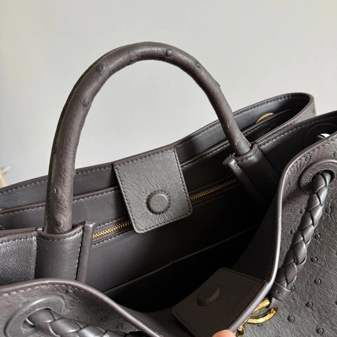 BV 2026 Cabat Tote Bag 51cm Dark Brown Intreccio Leather