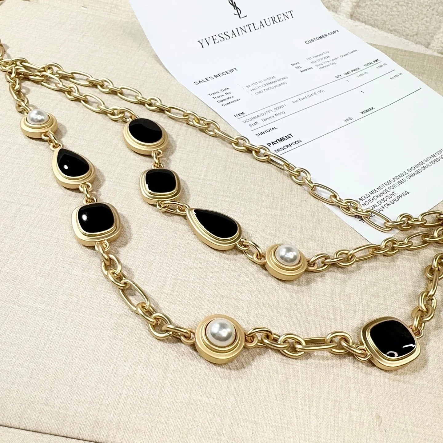 Saint Laurent 2026 Cassandre Chain Belt 215110