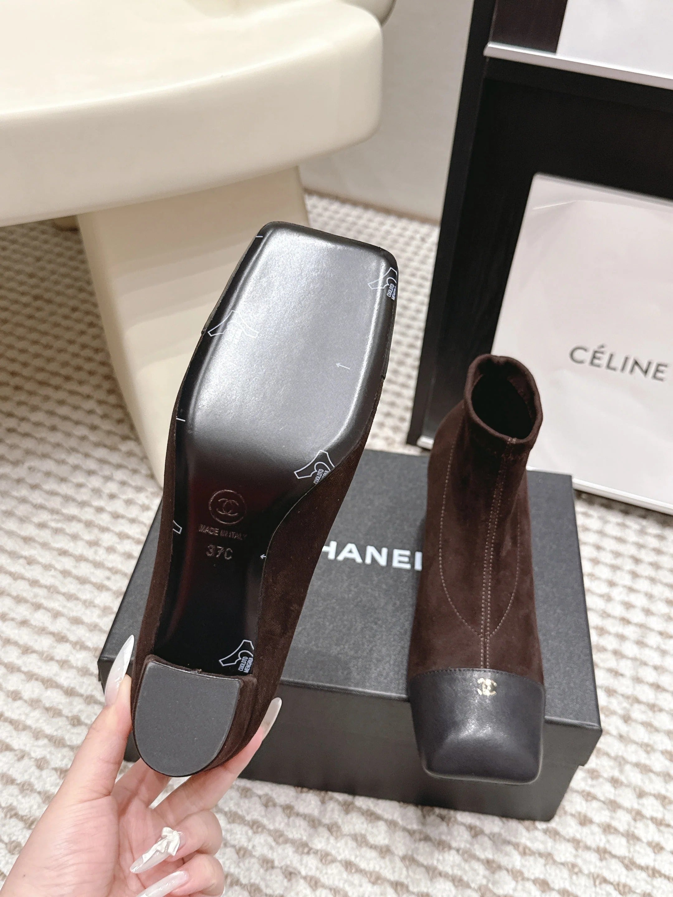 Chanel 2026 Ankle Boots 50mm Cowhide Suede 930690