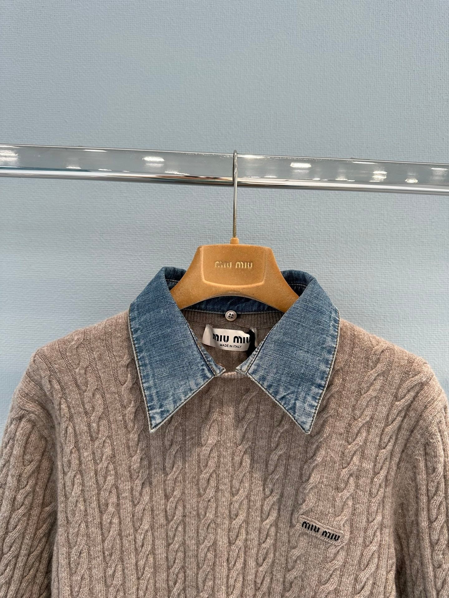 MiuMiu 2026 Shirt Brown Wool 645128
