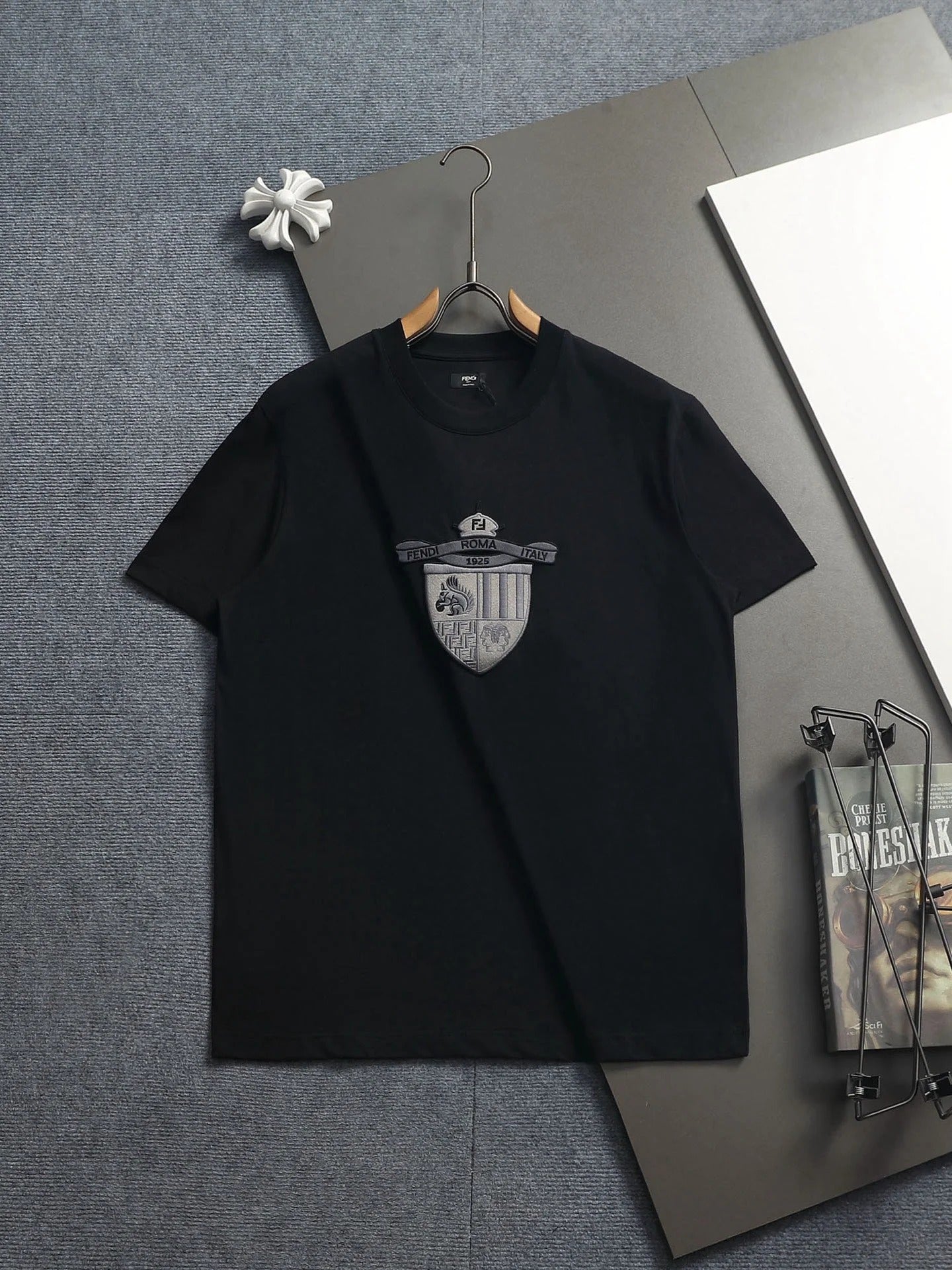 Fendi 2026 Logo Embroidered T-Shirt Cotton 829804