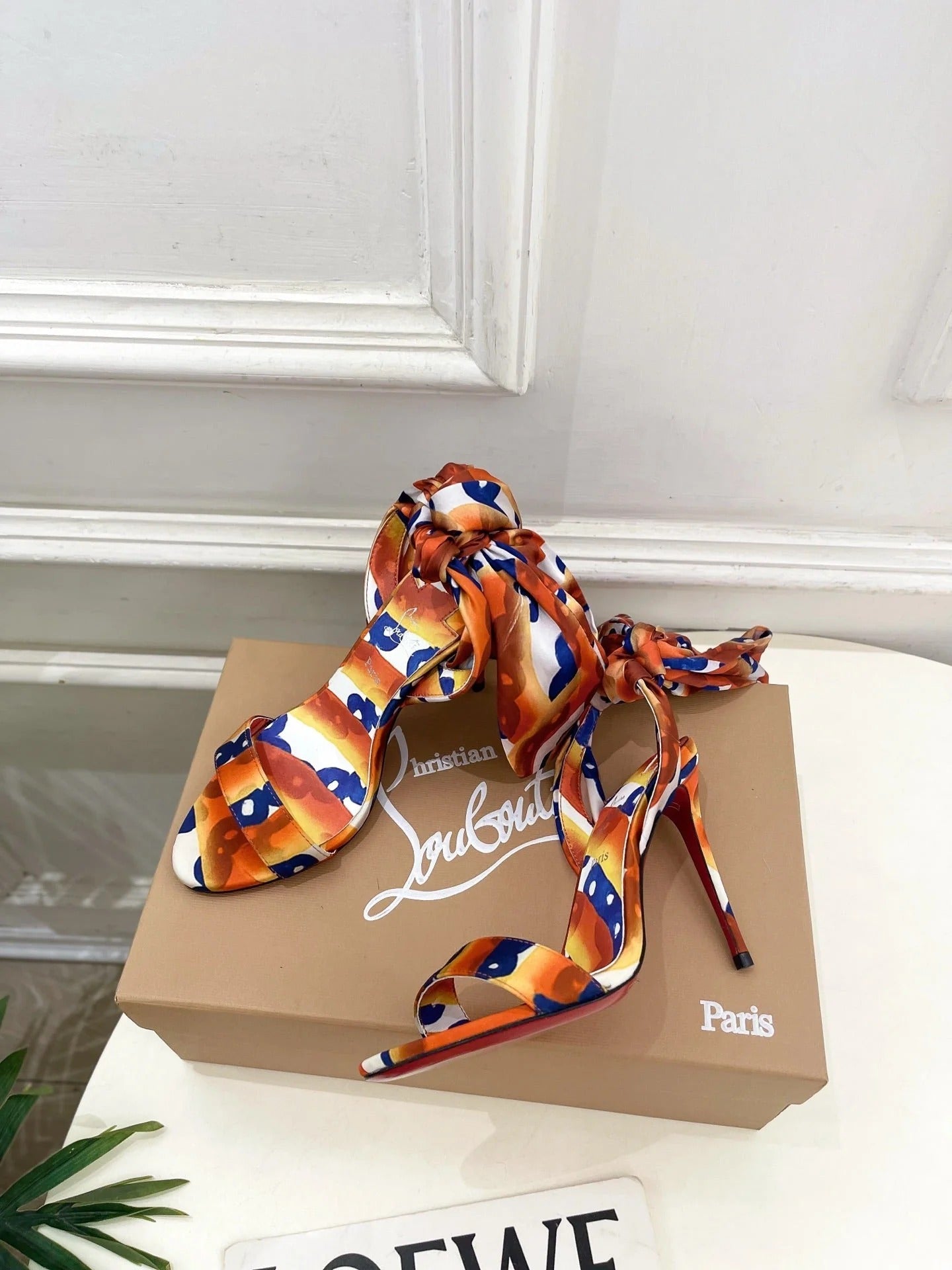 Christian Louboutin 2026 Sandale Du Désert 100mm Silk Fabric 831261