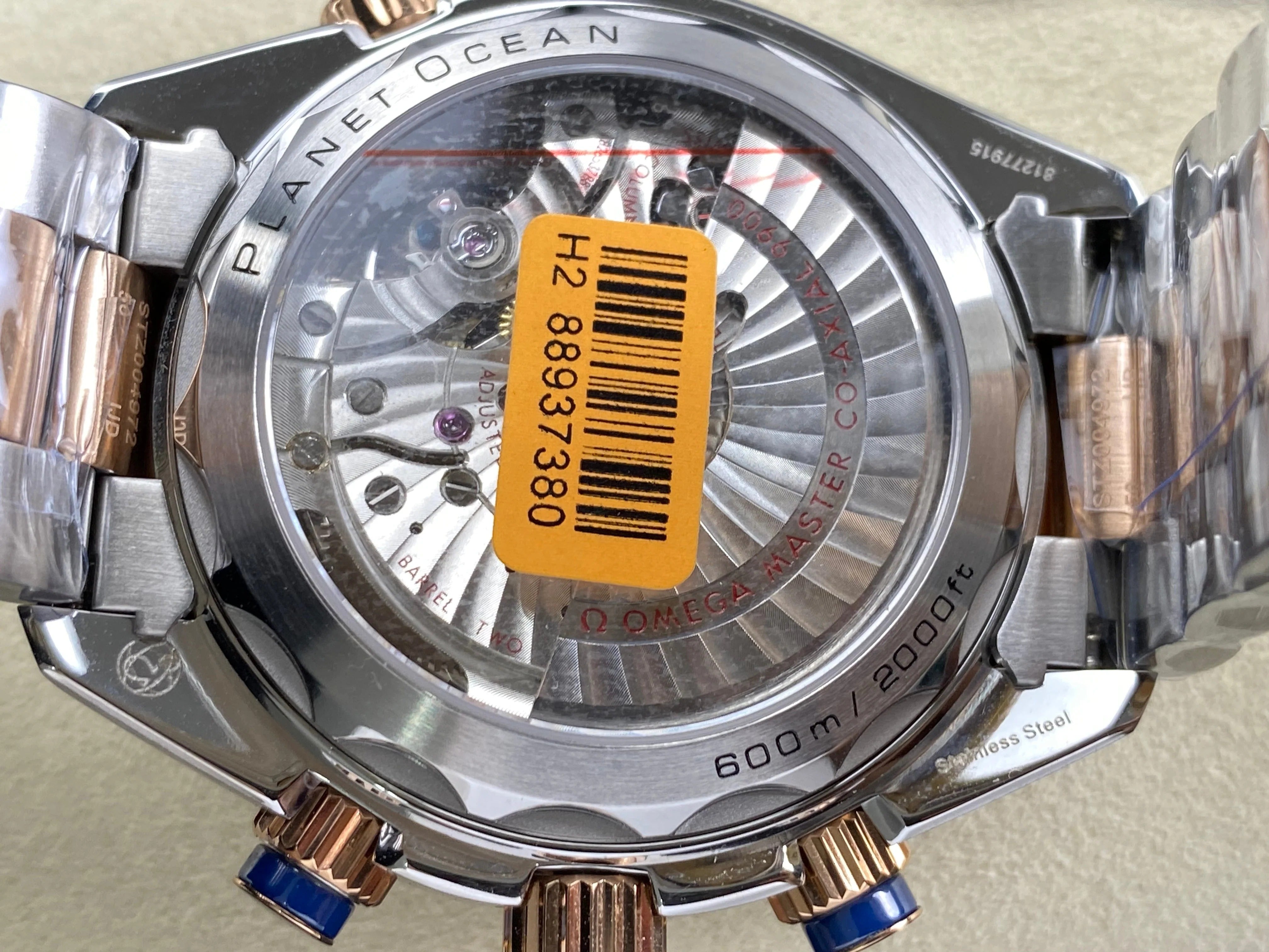 Omega Seamaster 46mm Blue Dial Pink Gold Steel
