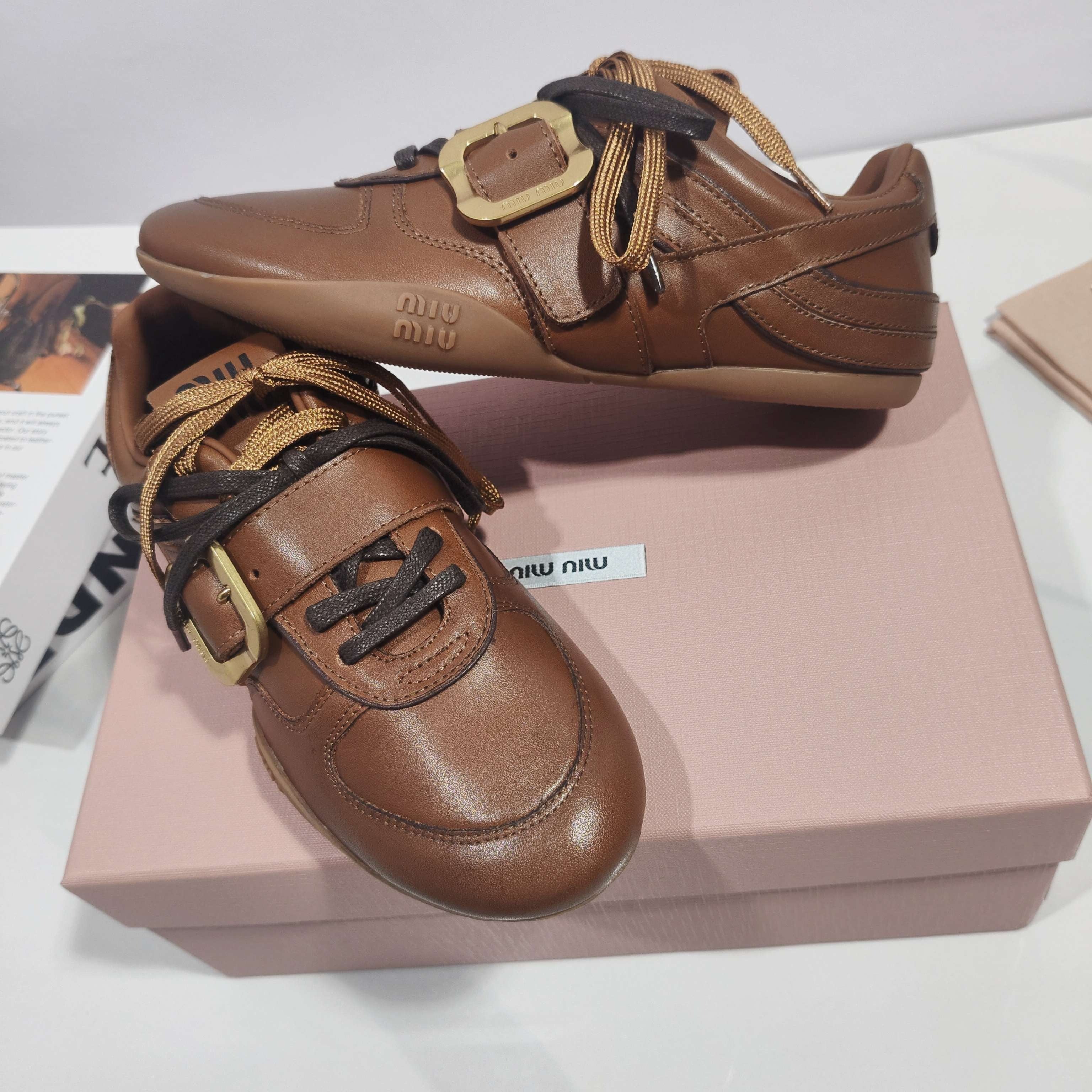 Miumiu 2026 Buckle Sneaker Leather 953679