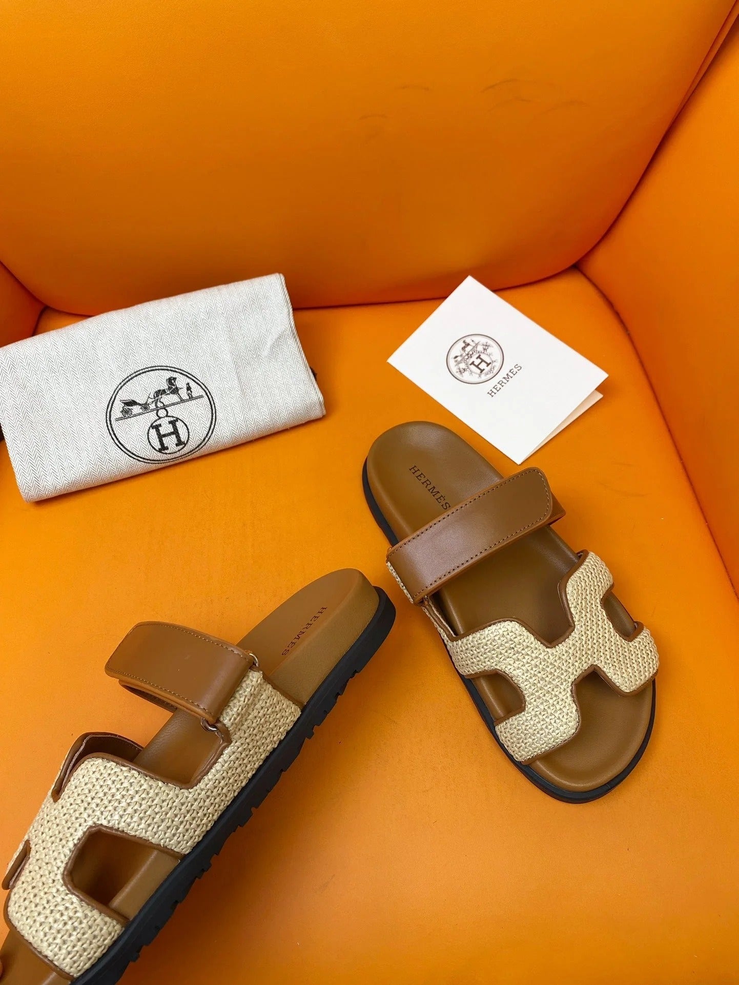 Hermes 2026 Chypre Sandal Canvas Leather 782240