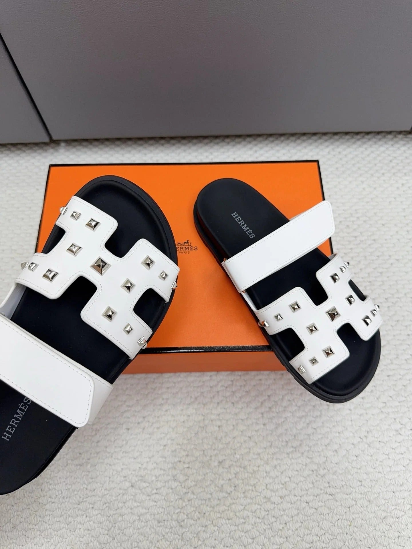 Hermes 2026 Chypre Sandal With Studs Cowhide 779049